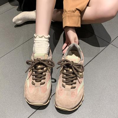 Platform Casual Chic Versatile Platform Dad Shoes Women's 2025 New Autumn Retro Student Lightweight Sneakers