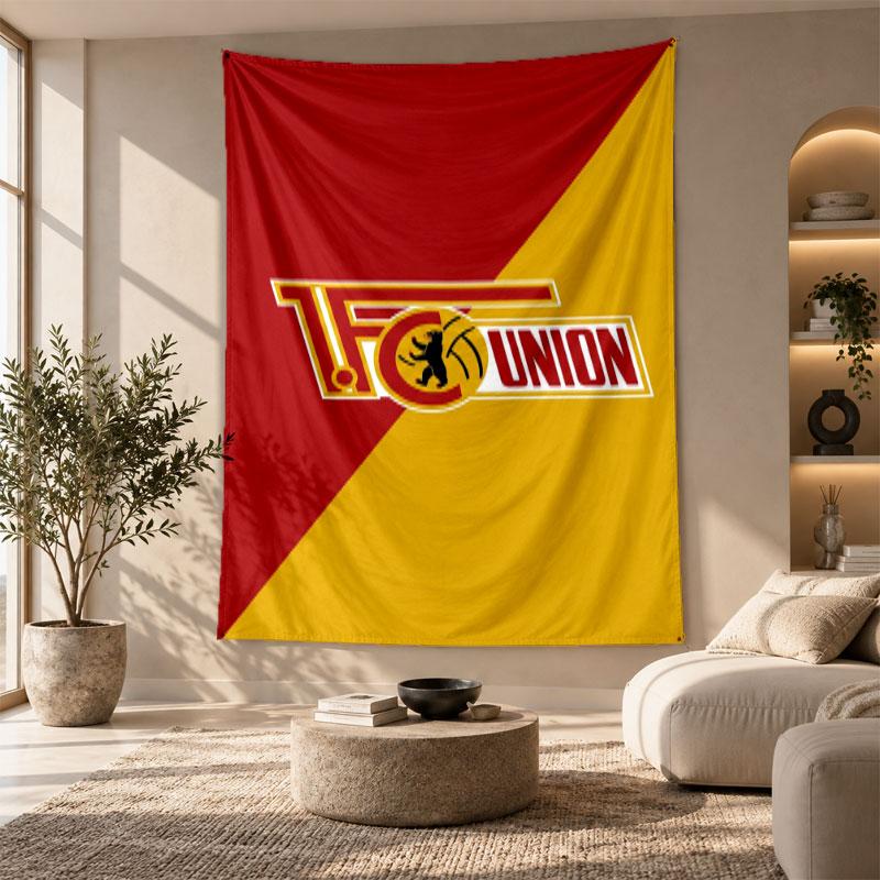Decorative Tapestry,Union Berlin FC Printed Wall Art, Lightweight Wall Hanging For Bedroom Background