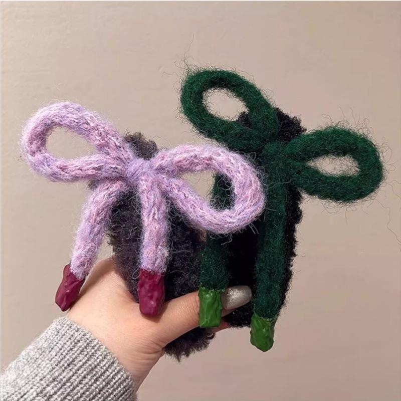 Plush Bow Hair Clip Large Duckbill Clip New Hair Accessory Fashion Women Hair Styling Barrette Elegant Headwear Hair Decoration