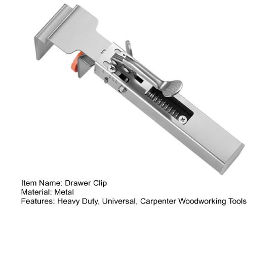 Verstellbare Schubladenbefestigungsklemme, Installationsclip für Schubladenfronten aus Metall, robuste Universal-Schrankmontageklemme, Schreiner, Holzbearbeitungs-Haushaltswerkzeuge