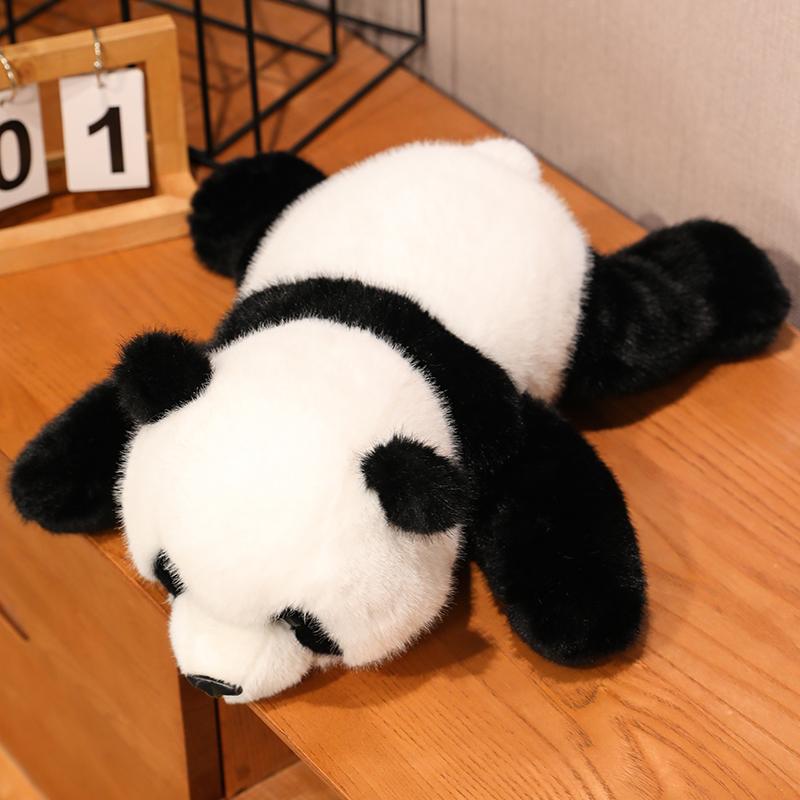 Kawaii Comfort Yumuşak Hayvan Peluş Yastık Kutup Ayısı Kahverengi Ayı Panda Peluş Hayvan Bebek Yastığı Üzerinde Yatıyor Odayı Dekore Et