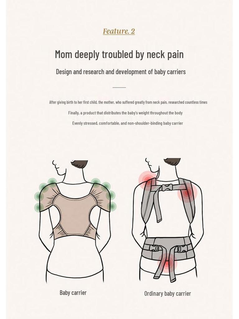 Korean Newborn Baby Carrier: Front and Back Carry Sling Wrap