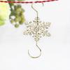 5/10Pcs Christmas Hook Snowflake Design Stainless Steel Hooks Winter Theme Home Holiday Decor Accessory