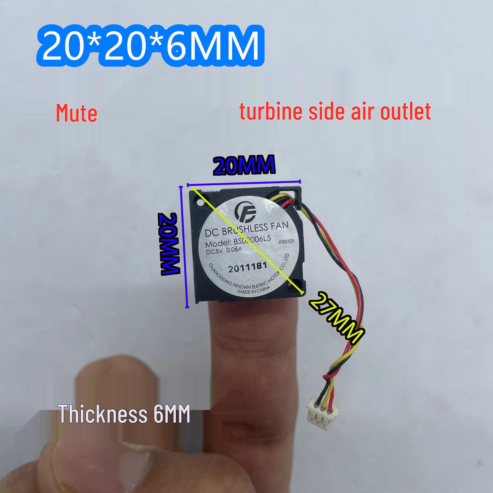 Ultra-thin Mini Air Dust Purifier Fan 5V 2cm Turbine Sensor 2006 Original Plug 3-wire Silent 5500 RPM