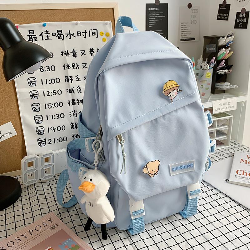 Large Capacity High School Student Backpack Versatile Style Schoolbag for Junior High Girls