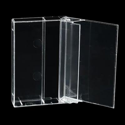 1 ks Průhledný úložný box na kazetové pásky Audio magnetický záznam Prázdné pouzdro na pásku Prachotěsný box