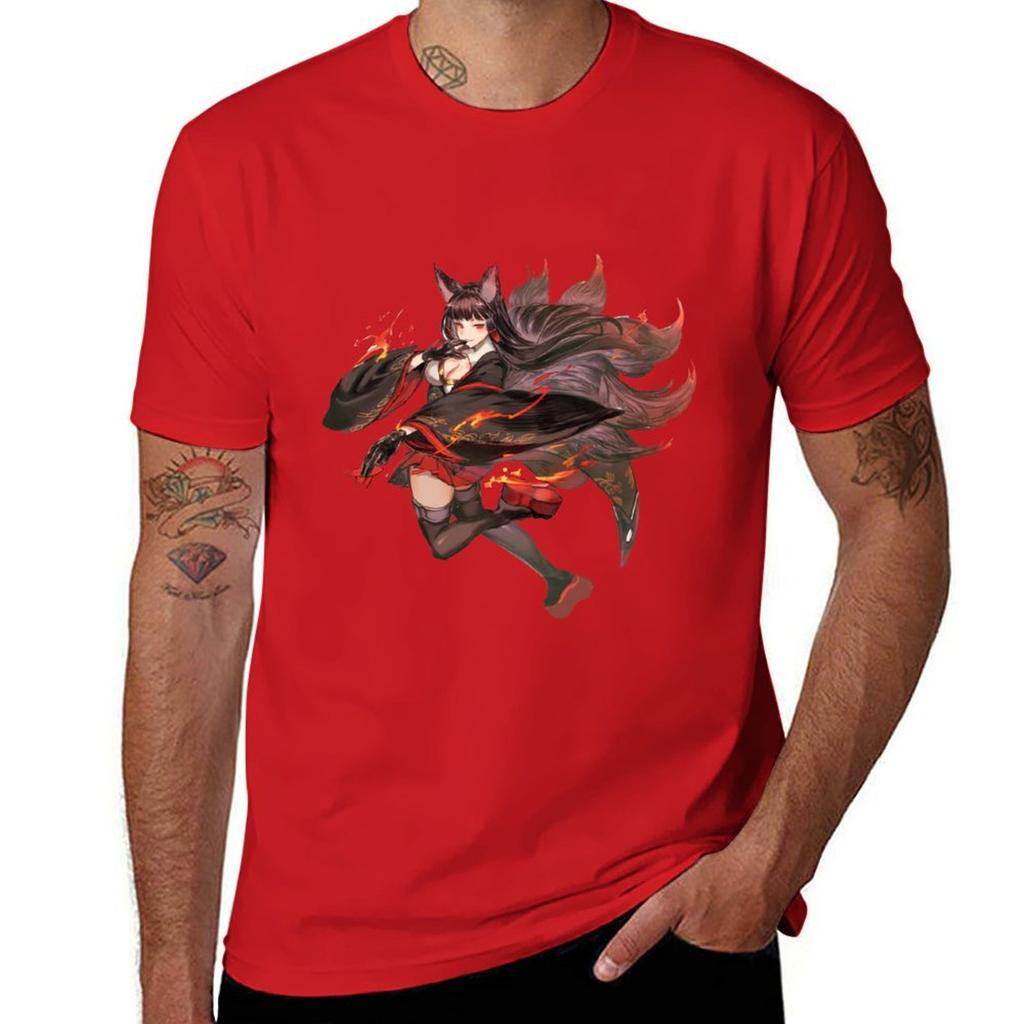 Azur Lane Akagi T-Shirt Vintage Kleidung Jungen Tierdruck Hippie Kleidung T-Shirt Männer
