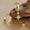 3Pcs Stainless Steel Gold Silver Cross Star Earrings For Septum Daith Cartilage Helix Tragus Hoop Piercing Jewelry