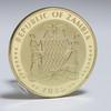 African Zambian commemorative coin, inlaid with leopard gold coins, wildlife elephant commemorative coins, foreign currency, coins