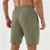 Herren elastische Taille Kordelzug Shorts Leicht Atmungsaktiv Lässig Outdoor Laufen Fitnessstudio Shorts mit Taschen