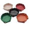 1PC Leather Storage Box Portable Organizer Jewelry Cosmetic Key Stuff Storage Basket Folding Desktop Organizer Case