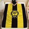 1 Stück Maccabi Netanya FC Aufdruck Flanelldecke Hohe Qualität Warm Bequem Decke für Alle Jahreszeiten Perfekt für Geschenke Heimdekoration
