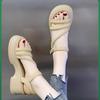 Internet celebrity Roman sandals women's summer models 2025 new super fire muffin thick-soled mid-heeled skirt, thick-heeled sandals