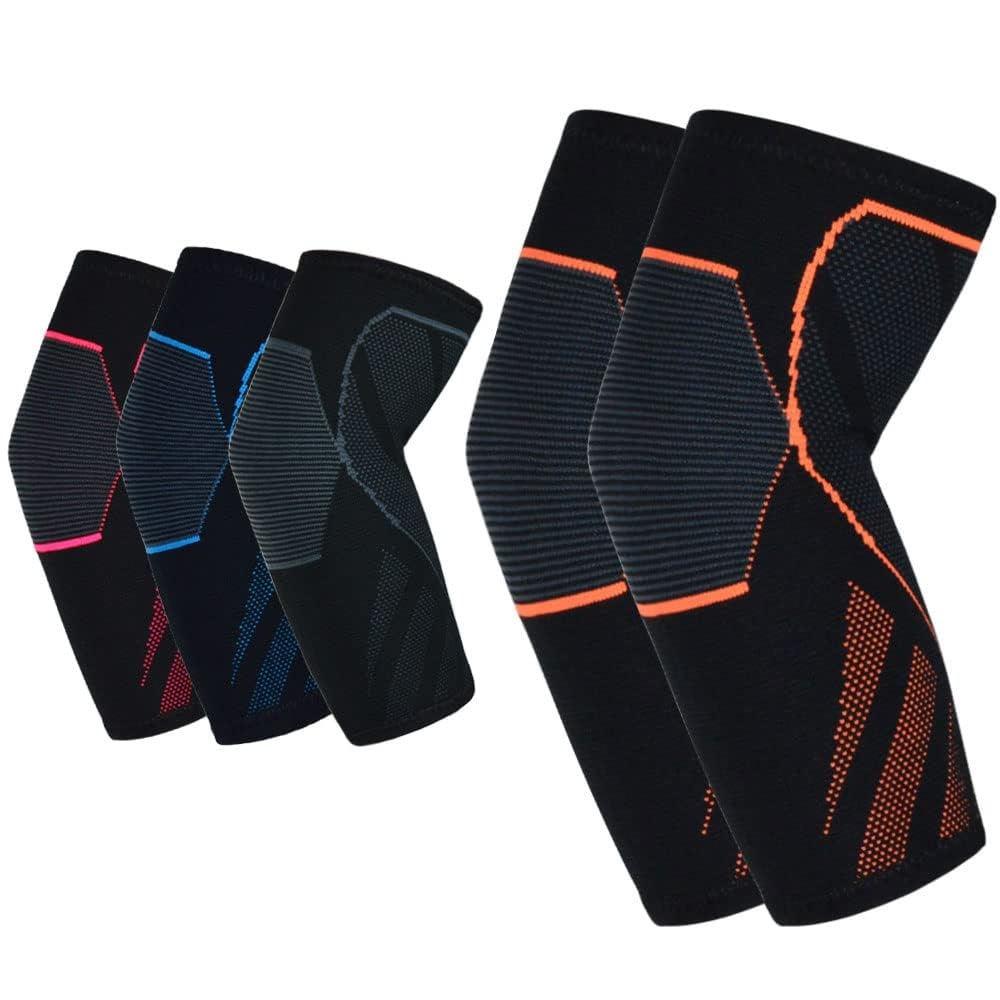 1Pair Sport Elbow Brace Compression Sleeves Elastic Arm Support Protector Men Women Weightlifting Arthritis Volleyball Tennis