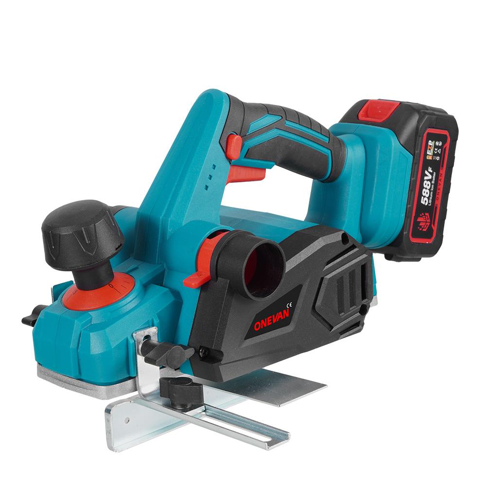 ONEVAN Electric Planer 82MM Handheld Electric Router Trimmer Woodworking Power Tool For Makita 18V Battery Pin