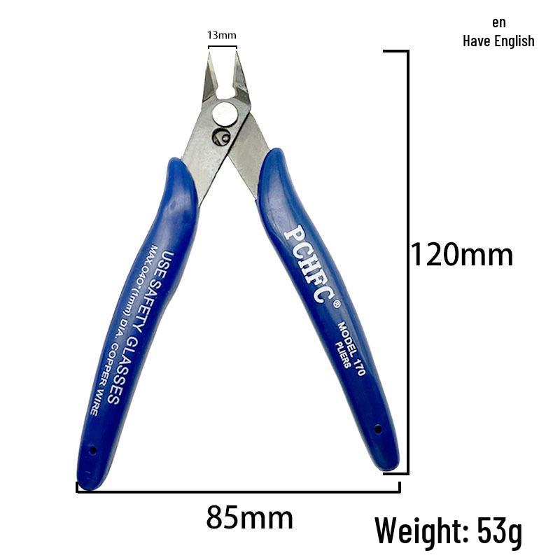 DIY Handmade Manganese Steel 170 Diagonal Cutting Pliers Plastic Sprue Cutters