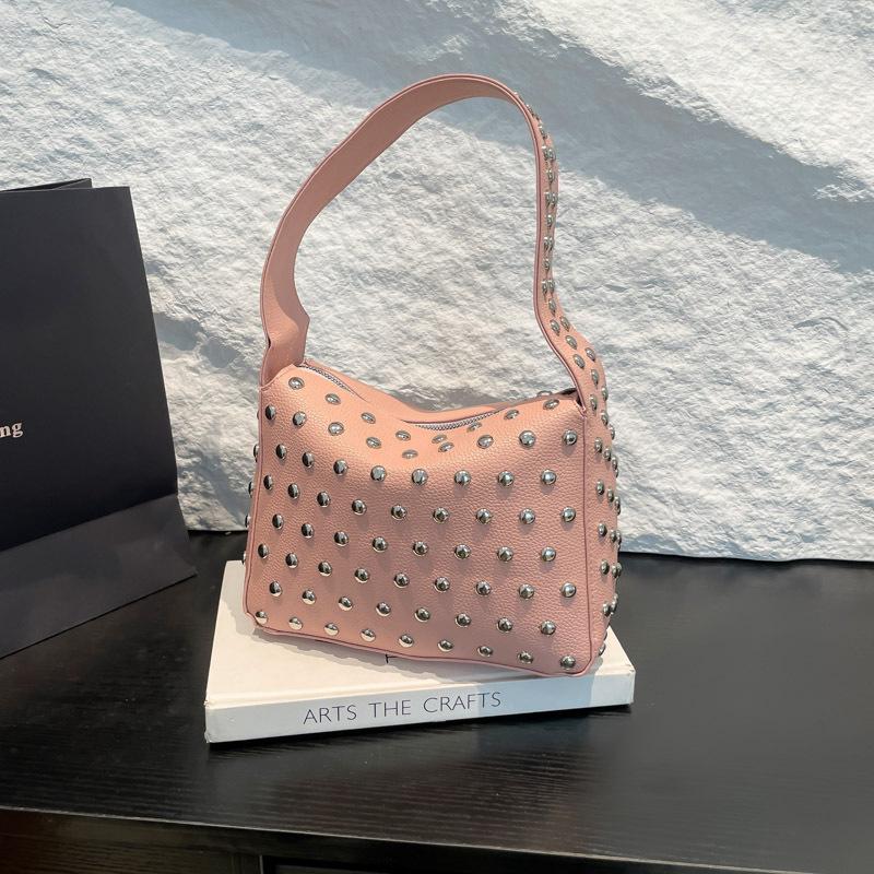 Modny Trend Torebka z Nitami Letnia Nowość Osobowość Casualowa Torebka Jednoręczna Pod Pachę Damska