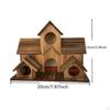 Hummingbird Nest Wooden Bird House Home Decoration Shelter Hanging Hut for Finches