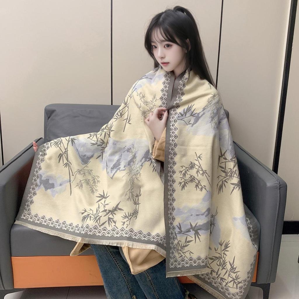 2025 Best-Selling Women's Winter Scarf: High-End Imitation Cashmere Knit Shawl, Warm Stylish Neck Warmer