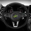 New 2 Halves Car Steering Wheel Cover 38cm 15inch Suede Cow Silicone Steering Wheel Booster Cover Anti-skid