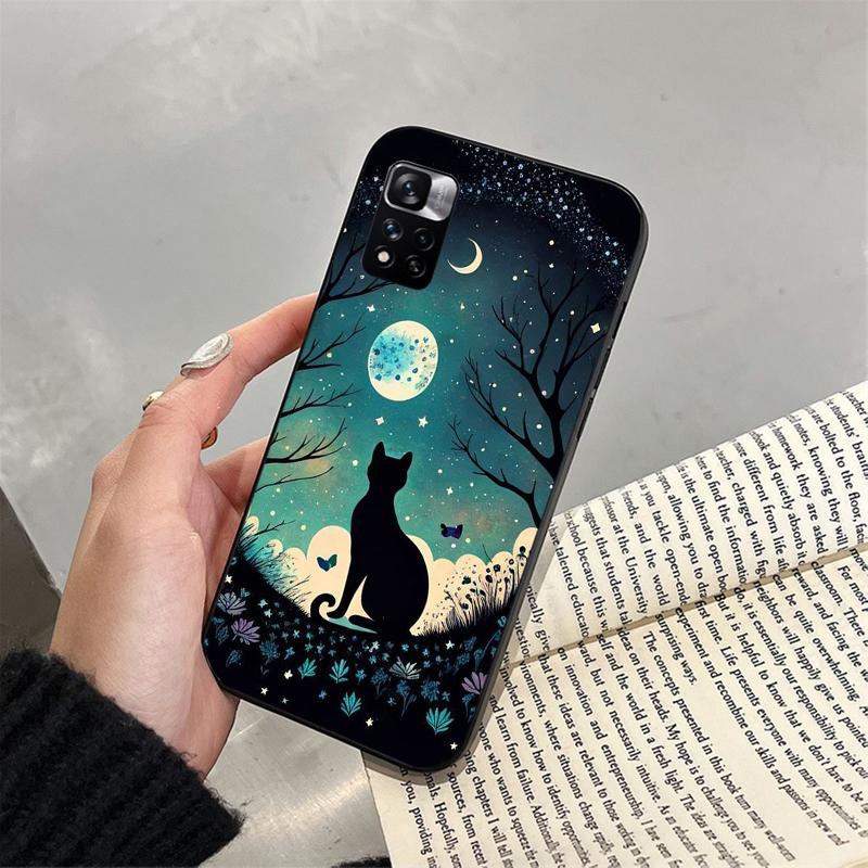 

Black Cat Phone Case For Xiaomi Redmi note 13 12 Pro 11S 11 10 Pro 10S 12S Redmi 13 10 13C Redmi 10