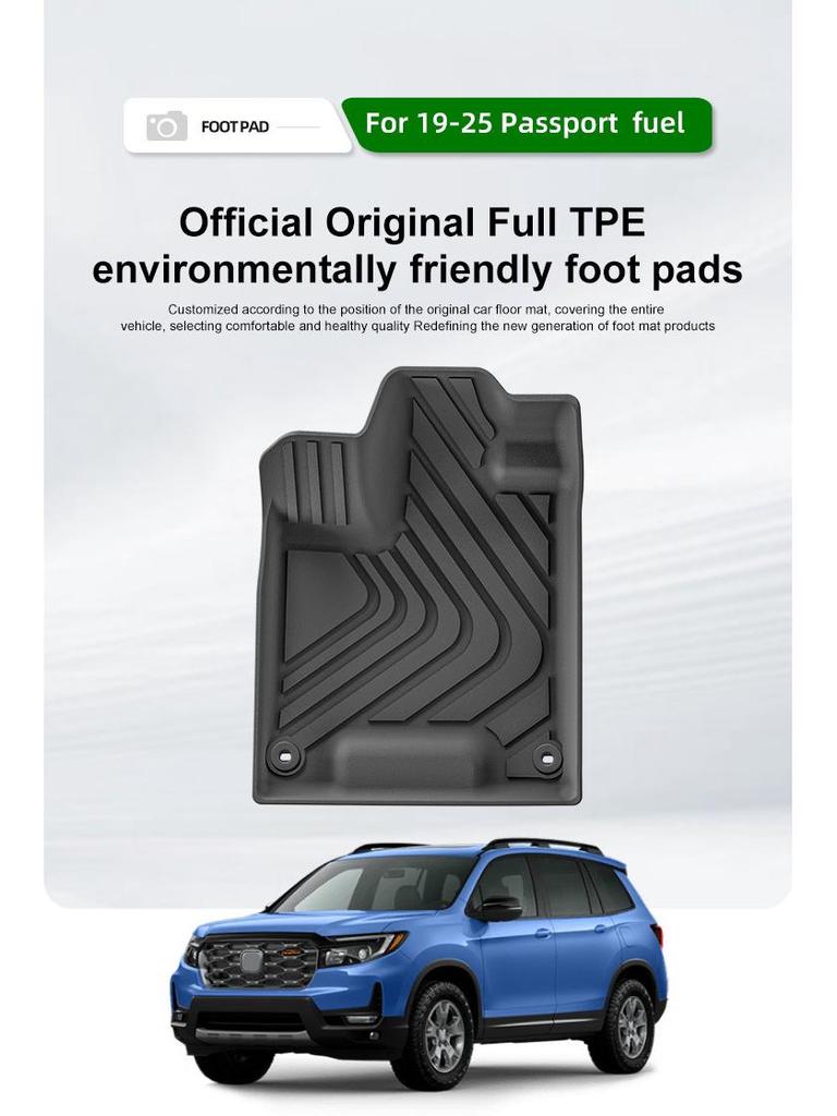 TPE Car Floor and Trunk Mats for 2019-2025 Honda Passport