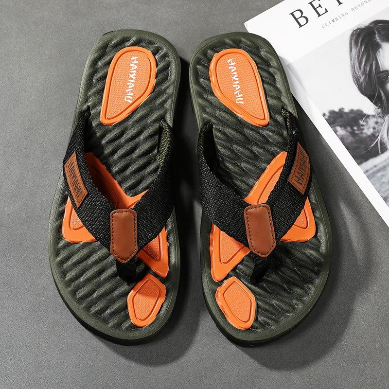 2024 High Quality Brand Fashion Men Flip Flops Summer Beach Flip Flops Men Casual Breathable Thicken Beach Men Slippers Outdoor
