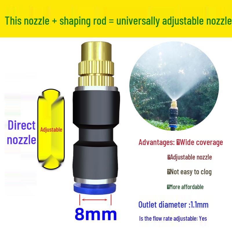 Adjustable Micro-Atomization Automatic Watering Nozzle for Irrigation, Cooling, and Humidification