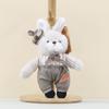 Keychain Plush Rabbit With Short Fur And Pp Cotton Filling Accessories For