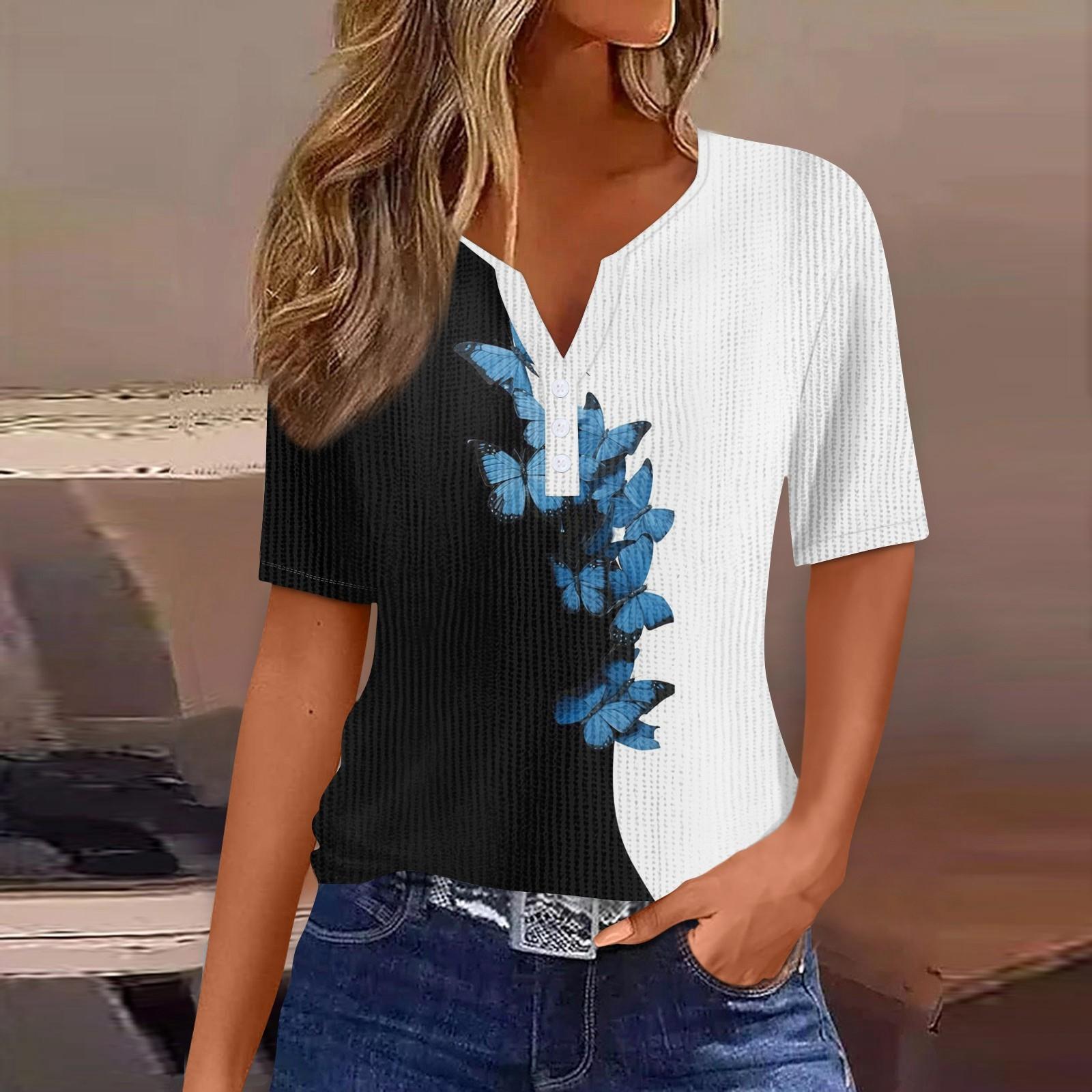 

Футболки для женщин, плиссированные, с квадратным вырезом, нарядные, повседневные, блузки с принтом, с коротким рукавом, летние топы свободного кроя L чёрный