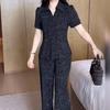 Mom Summer Short Sleeve Set Loose Two-Piece Set Middle-aged Elderly