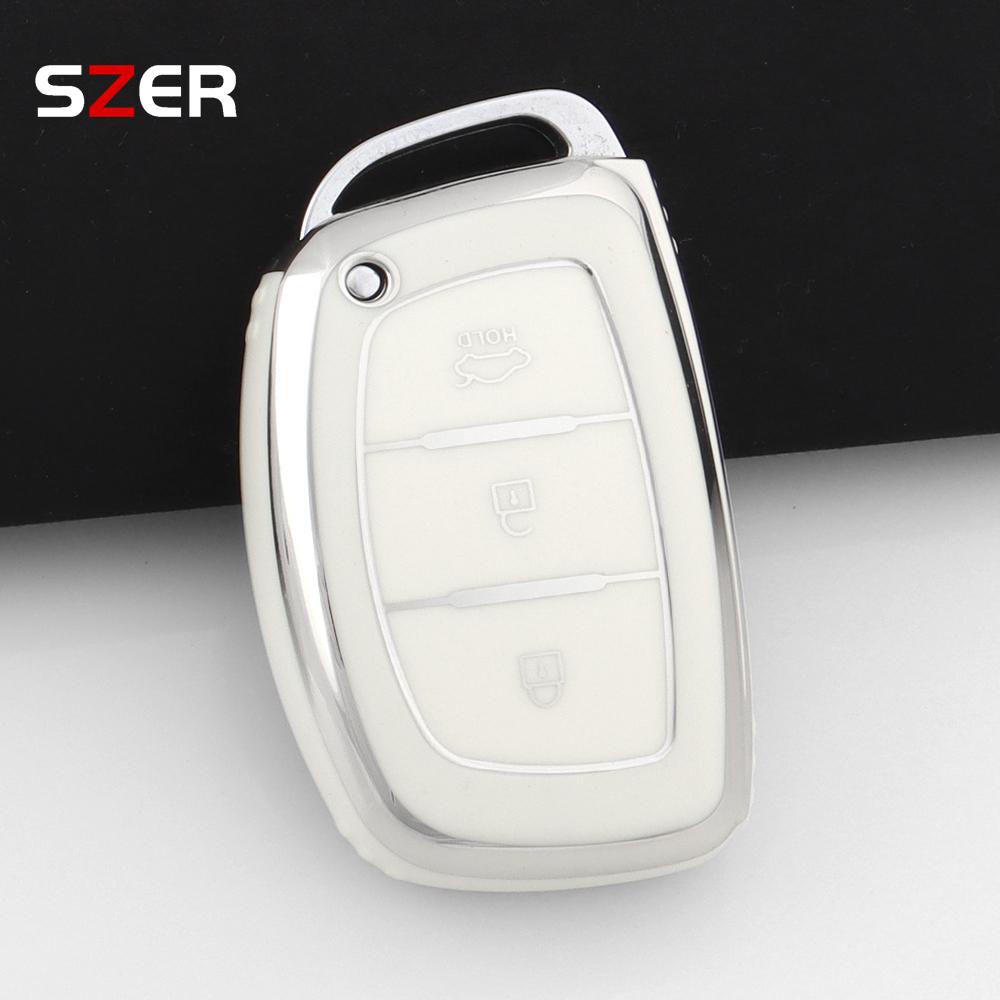 3 4 Tasten TPU Auto Smart Key Hülle Abdeckung Schlüsselanhänger Für Hyundai Tucson Santa Fe Rena Sonata Elantra Creta Ix35 Ix45 I10 I30 I40