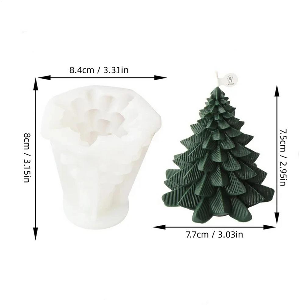 Weihnachtsbaumformen für Basteln 3D Baumförmige Heimwerkerform Silikon Kerzen Bastelform Handwerksform für handgemachte Kerze