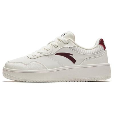 Comfortable Versatile Non-Slip Low-Top Skate Shoes Women Sneakers White Red 922428010-6