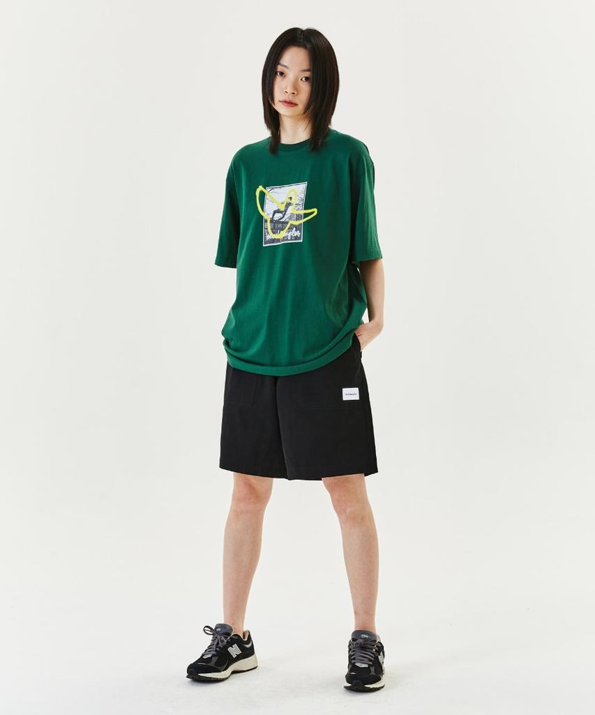 Mark Gonzales Childhood Graphic T-Shirt - D/Green