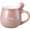 Disney "Chip 'n' Dale" Yululuun Mug with Figure, Large, Approx. 340ml, Approx. 9 X 10cm, Tableware, Chip Merchandise, Birthday Gift, Brown, San4532-3