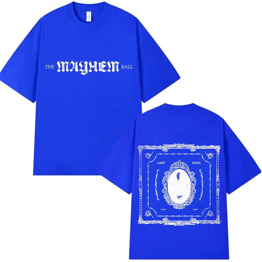 Lady Gaga The Mayhem Ball Tour 20252026 Album Tshirt Unisex Women Hip Hop Pop Music Tshirt Fashion Harajuku Y2K Short Sleeve Top