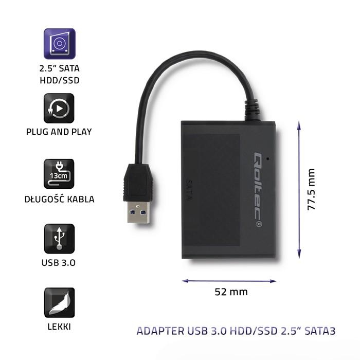 Qoltec Case/cabinet for optical CD/DVD SATA drive | USB 2.0 | 9.5mm