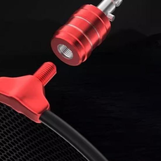 1 Set Fishing Landing Net Head Connector 8MM Quick Release Dip Net Rod Adapter Alloy Converter Fitting Fishing Accessories