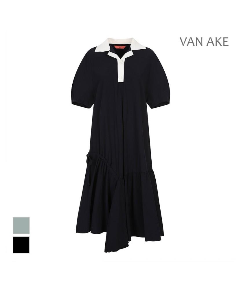 VANAKE Color-Blocked Asymmetrical Dress_Vb45Opmd02Z