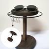 Stylish Rotating Sunglasses Rack Natural Paulownia Wood Space Saving Display Stand For Multiple Pairs