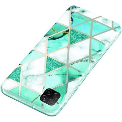Hülle für Samsung Galaxy A22 5G Marmormuster Türkis Schutz Leicht Flexibel