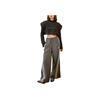 Adidas Originals Oversized Track Pants With Three-Stripe Color Block Women Bottoms Dark-Grey JJ3360