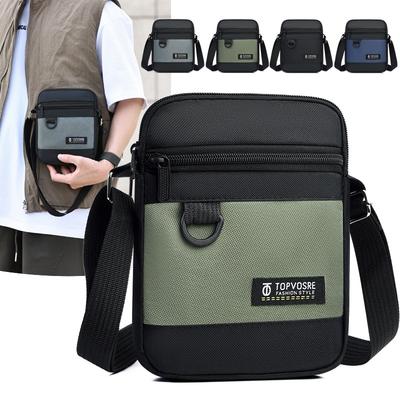 Portable Multifunctional Mobile Phone Bag New Outdoor Commuter Portable Shoulder Bag Vertical Casual Minimalist Men's Messenger Bag