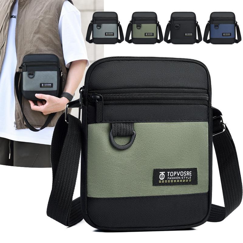 Portable Multifunctional Mobile Phone Bag New Outdoor Commuter Portable Shoulder Bag Vertical Casual Minimalist Men's Messenger Bag