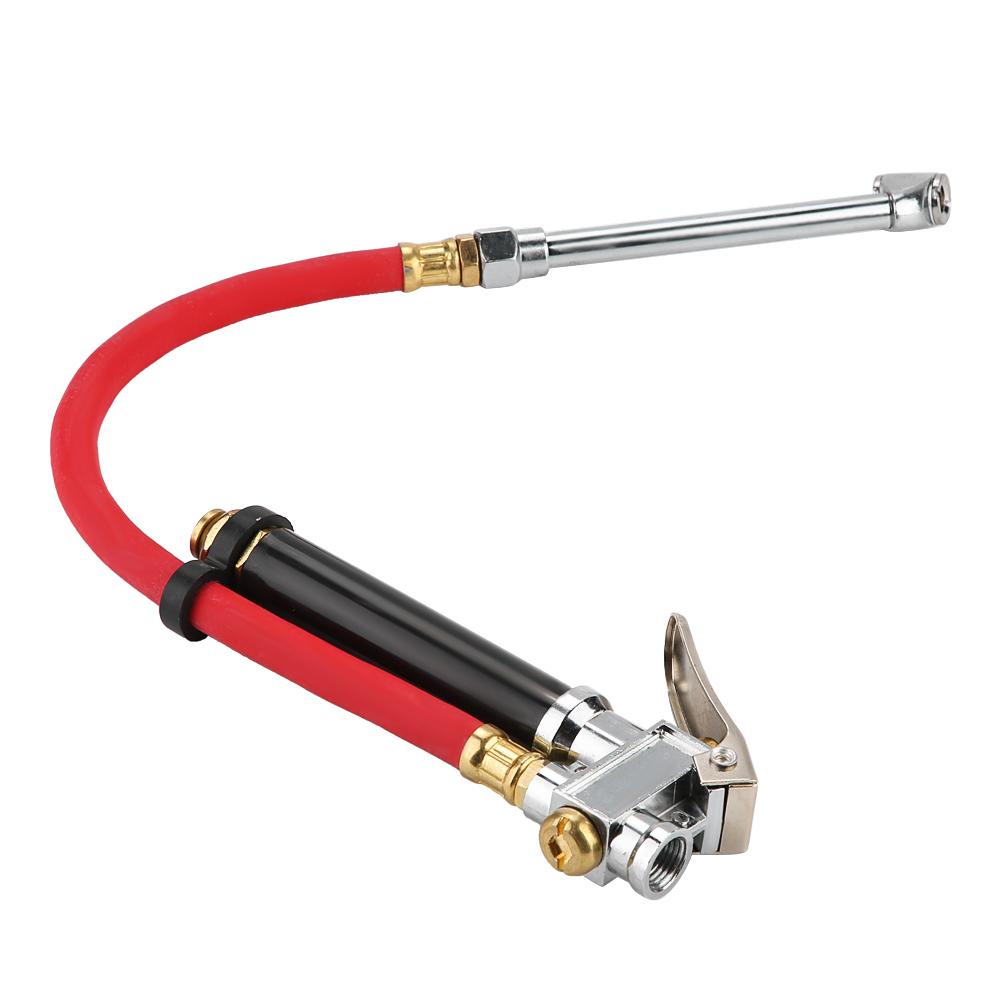 

Handheld Car Air Tire Pressure Filler Fill Inflator Gauge Dual Chuck Air Compressor Hose Tool