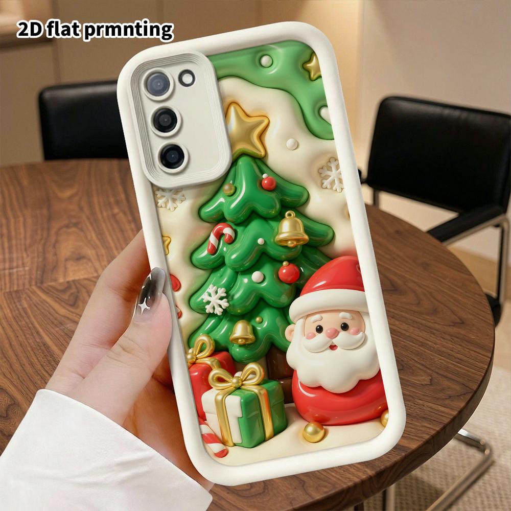 Phone Case: 2D Flat, Suitable for Samsung Galaxy A34 A35 M05 M06 S20 S22 S21 FE Plus 5G Protective Case, Embossed Expansion Style, Perfect Christmas a