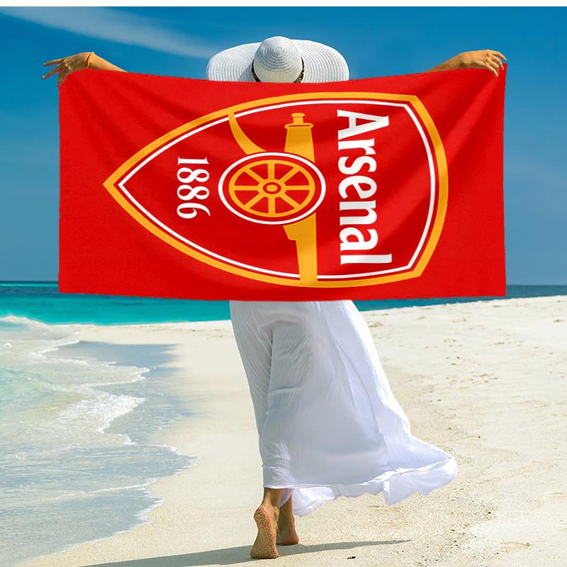 1pc A-Arsenal Beach Towel, Comfortable and Thick, and Swimming/Bath/Picnic/Camping Towel, Suitable for Seaside Beaches