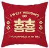 New Chinese Style Wedding Happy Word Wedding Pillow Wedding Room Plush Pillow Newlywed Bed Decoration Sofa Cushion
