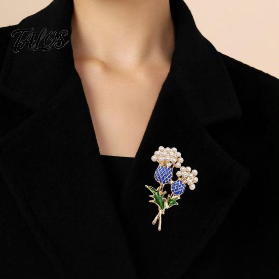 Daily Wear Brooch 1/2Pcs Vintage Pineapple with Faux Pearl, Enamel Fruit Shape Jewelry Alloy Pin, Dainty Accessory for Coats Scarves Dresses